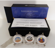 Load image into Gallery viewer, 2009 $1 Silver Proof Pad Printed Three Coins - Kangaroo Series