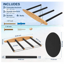 Load image into Gallery viewer, Vertical Wall Mounted 3 Surfboard Rack with Rubber Mat