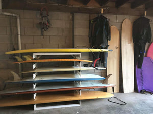 Horizontal 6 Surfboard rack (12cm slots)